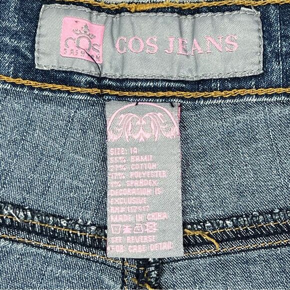 COS Embroidered Studded High Rise Flare Boho Bootcut Jeans Women’s 14 - Picture 11 of 13